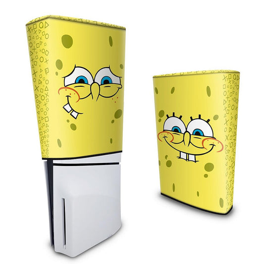 Capa PS5 Slim Anti Poeira Vertical - Bob Esponja