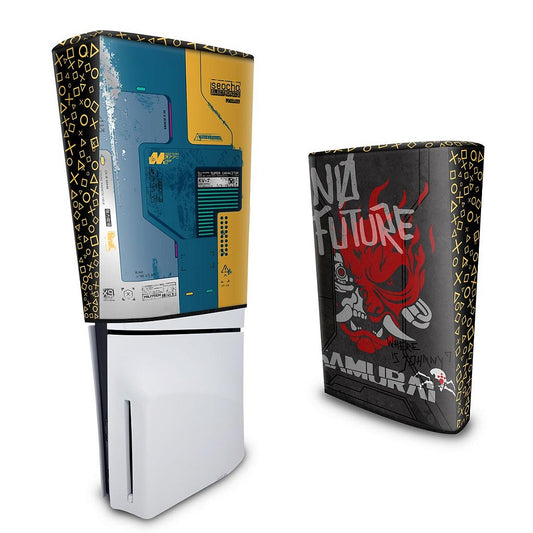 Capa PS5 Slim Anti Poeira Vertical - Cyberpunk 2077 Bundle