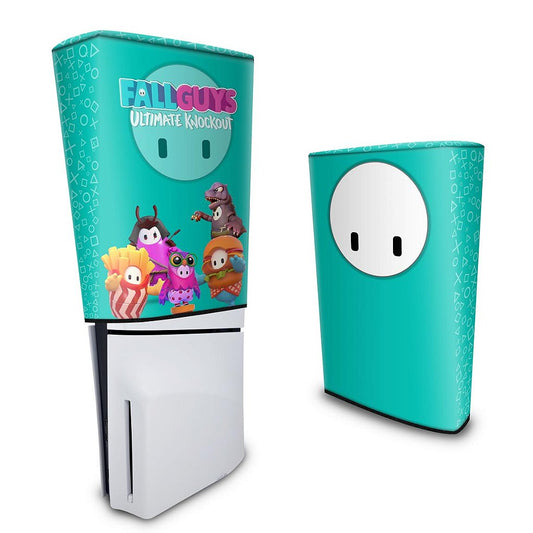 Capa PS5 Slim Anti Poeira Vertical - Fall Guys