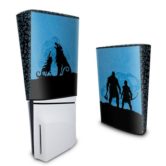 Capa PS5 Slim Anti Poeira Vertical - God of War Ragnarok Edition