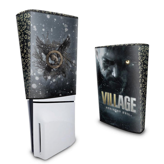 Capa PS5 Slim Anti Poeira Vertical - Resident Evil Village