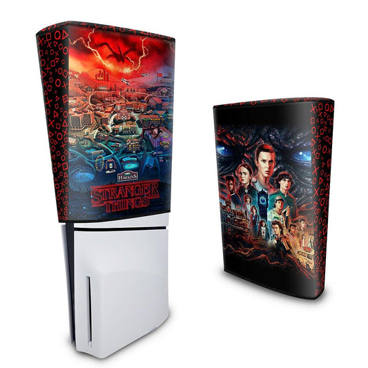 Capa PS5 Slim Anti Poeira Vertical - Stranger Things
