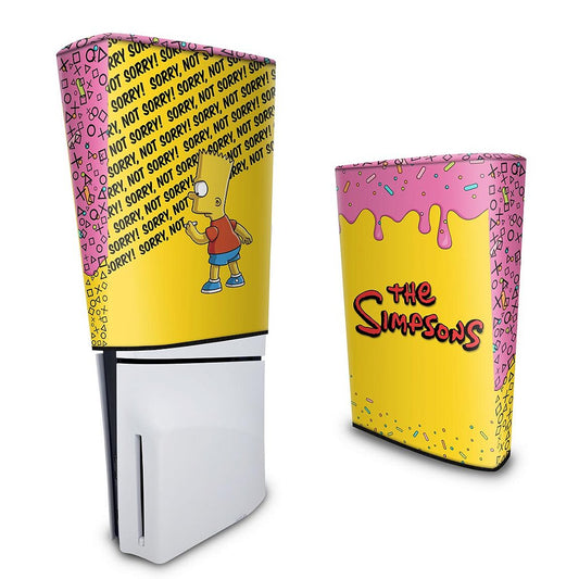 Capa PS5 Slim Anti Poeira Vertical - The Simpsons