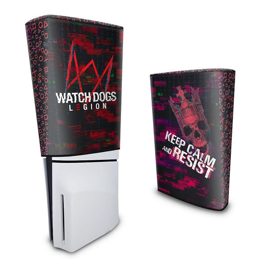 Capa PS5 Slim Anti Poeira Vertical - Watch Dogs Legion