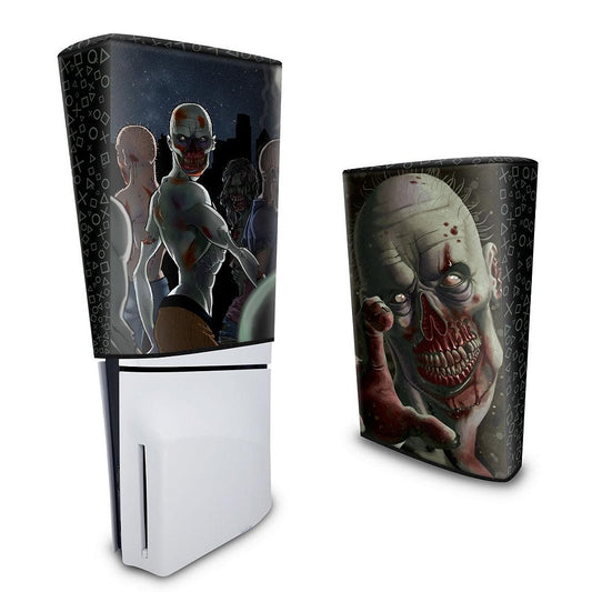 Capa PS5 Slim Anti Poeira Vertical - Zombie Zumbi The Walking