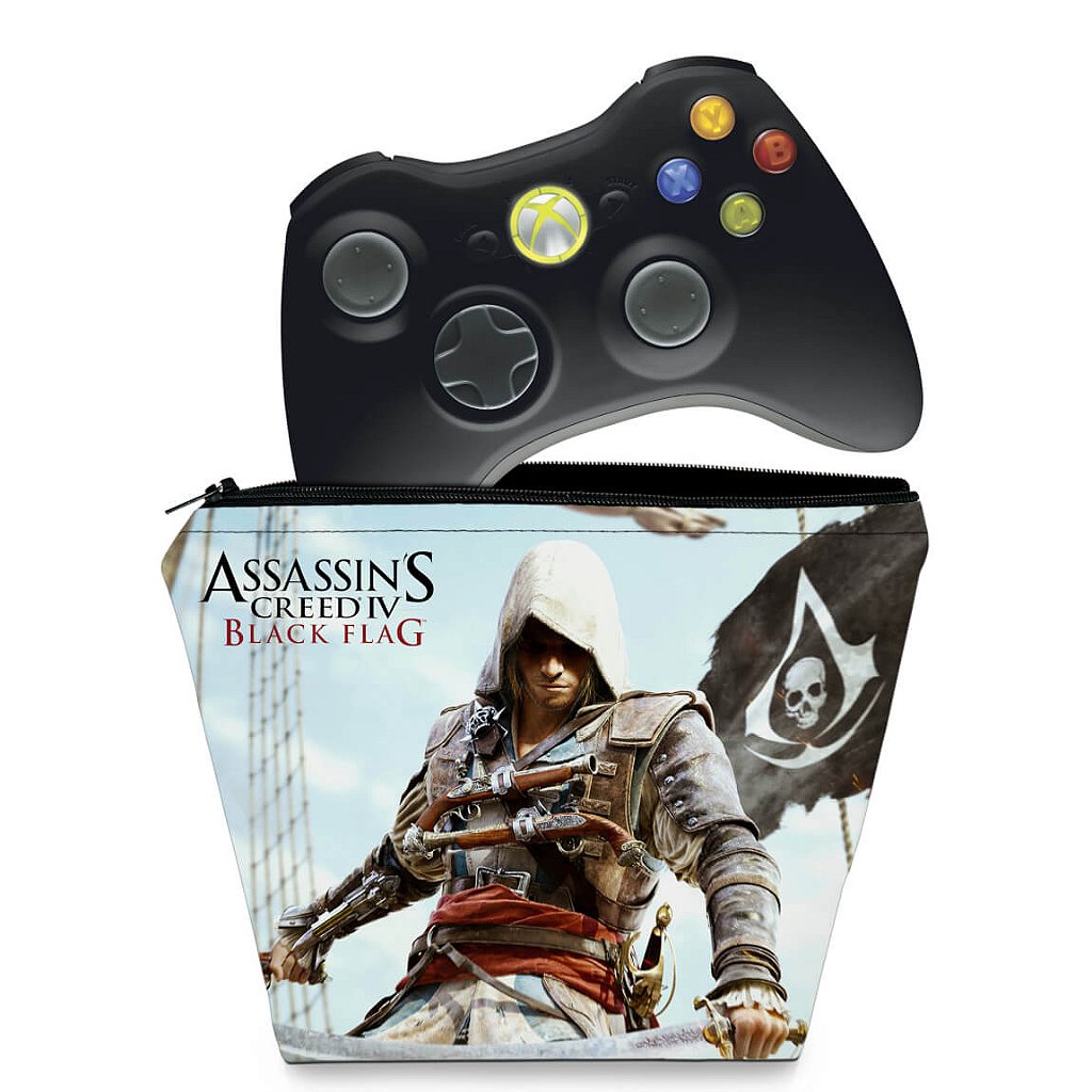 Capa Case Xbox 360 Controle - Assassins Creed IV Black Flag