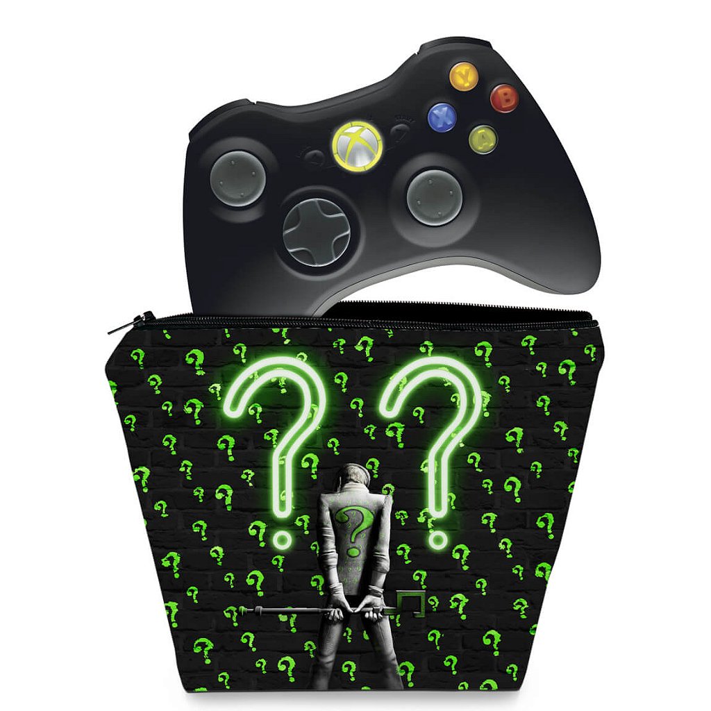 Capa Case Xbox 360 Controle - Charada Batman