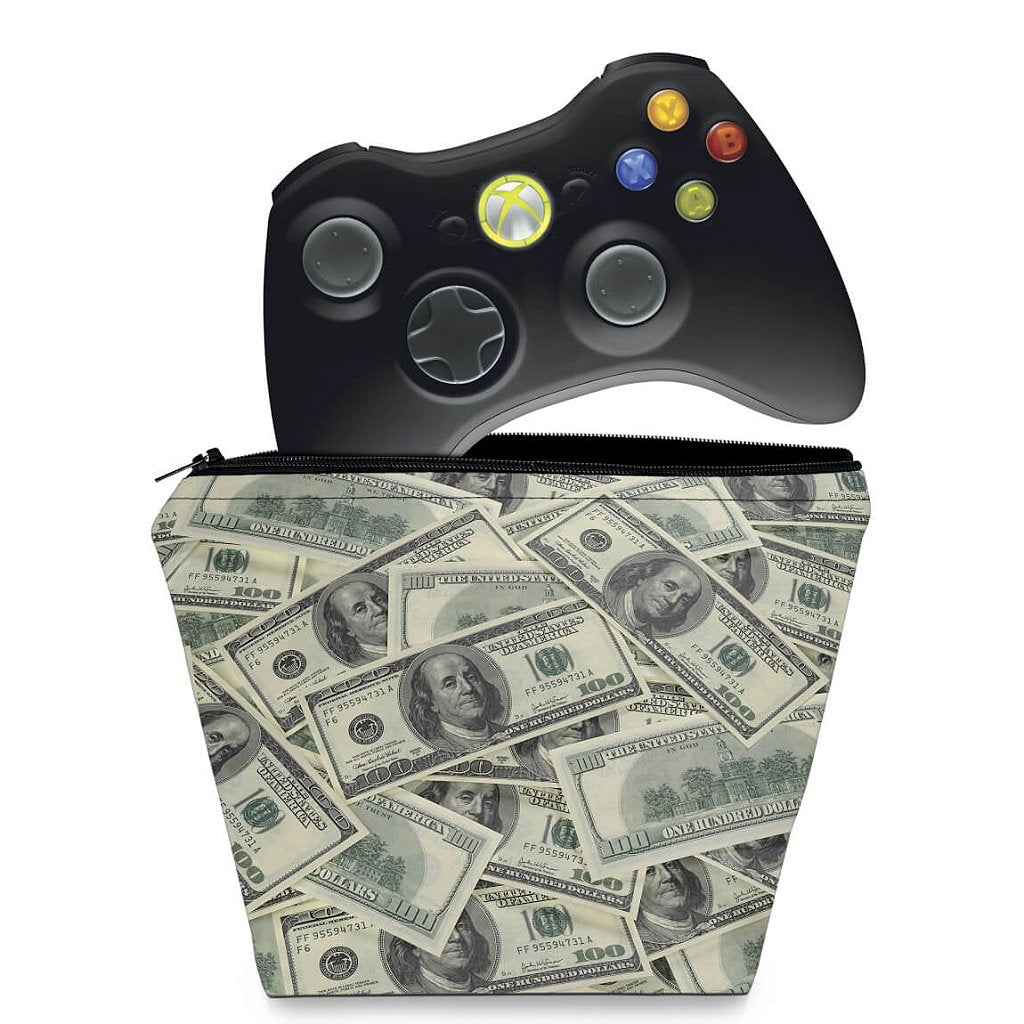 Capa Case Xbox 360 Controle - Dollar Money Dinheiro