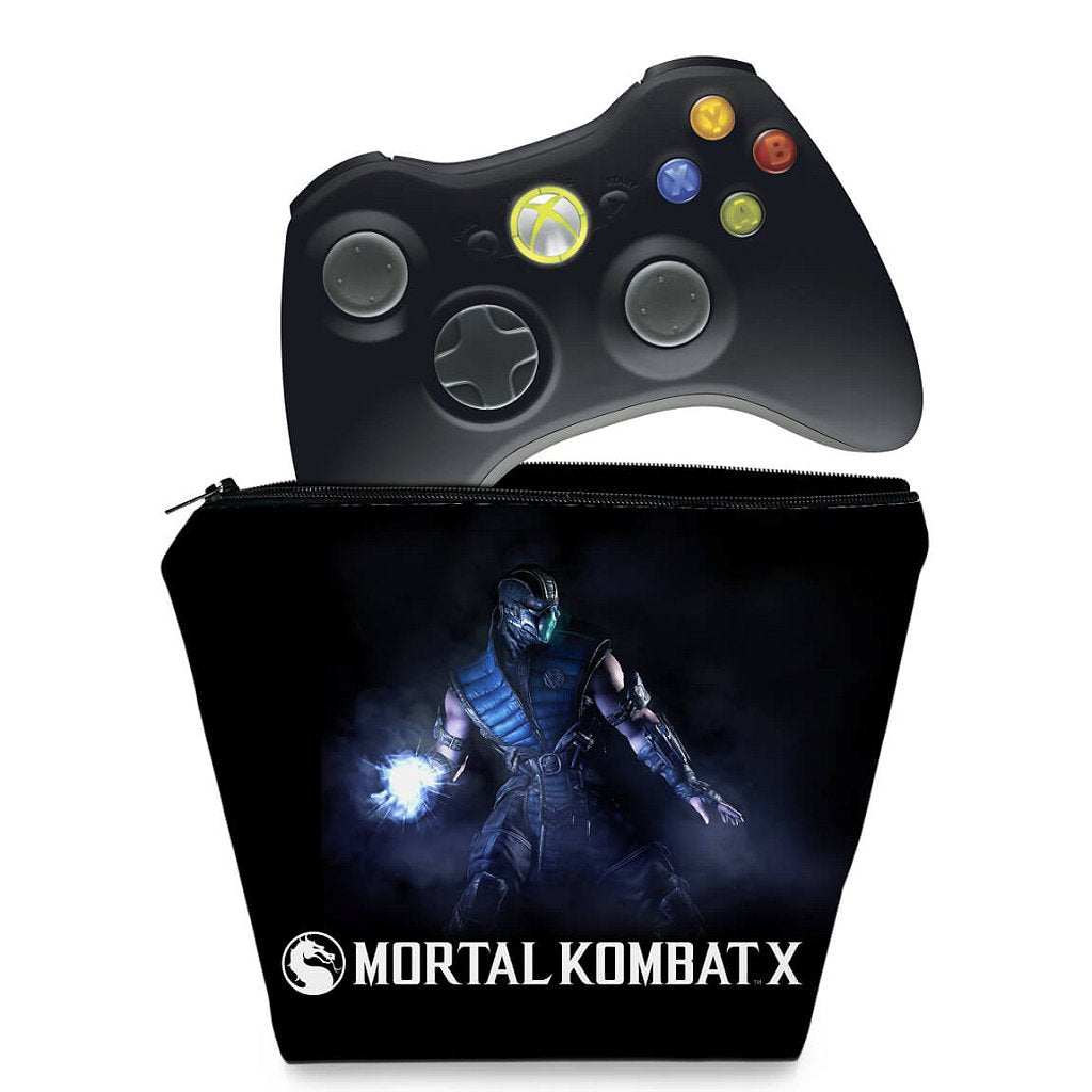 Capa Case Xbox 360 Controle - Mortal Kombat X Subzero