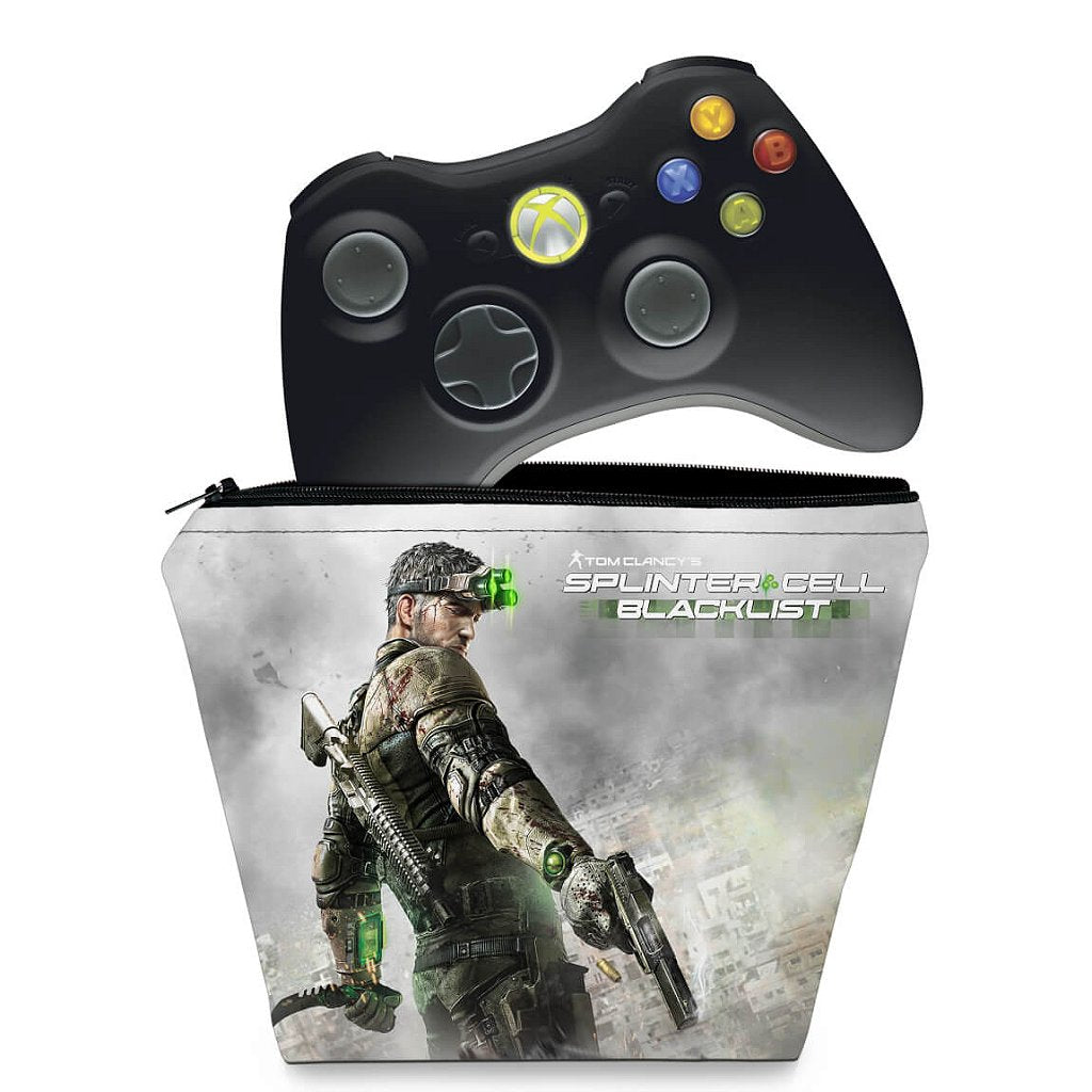 Capa Case Xbox 360 Controle - Splinter Cell Black