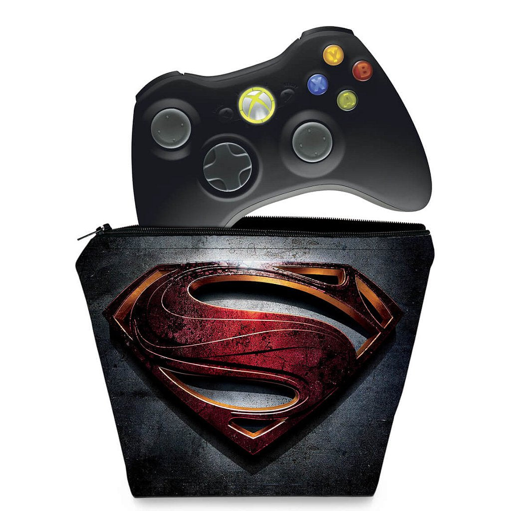 Capa Case Xbox 360 Controle - Superman