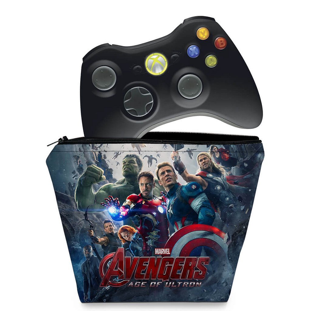Capa Xbox 360 Controle Case - Vingadores Ultron