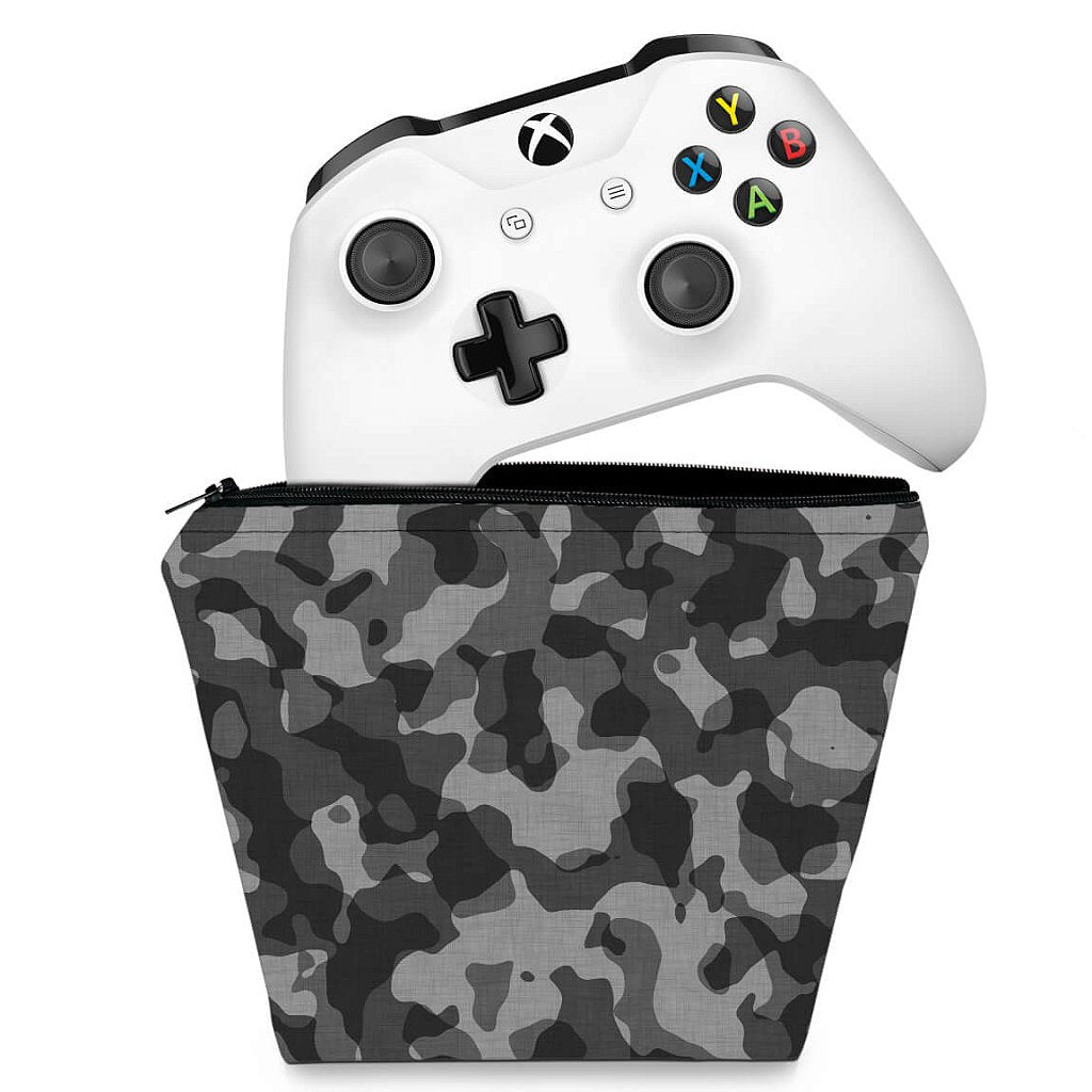 Capa Case Xbox One Controle - Camuflagem Cinza