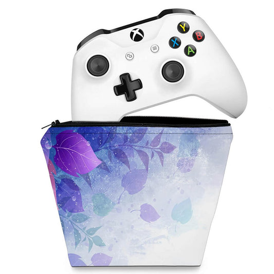 Capa Case Xbox One Controle - Folhas Lilás