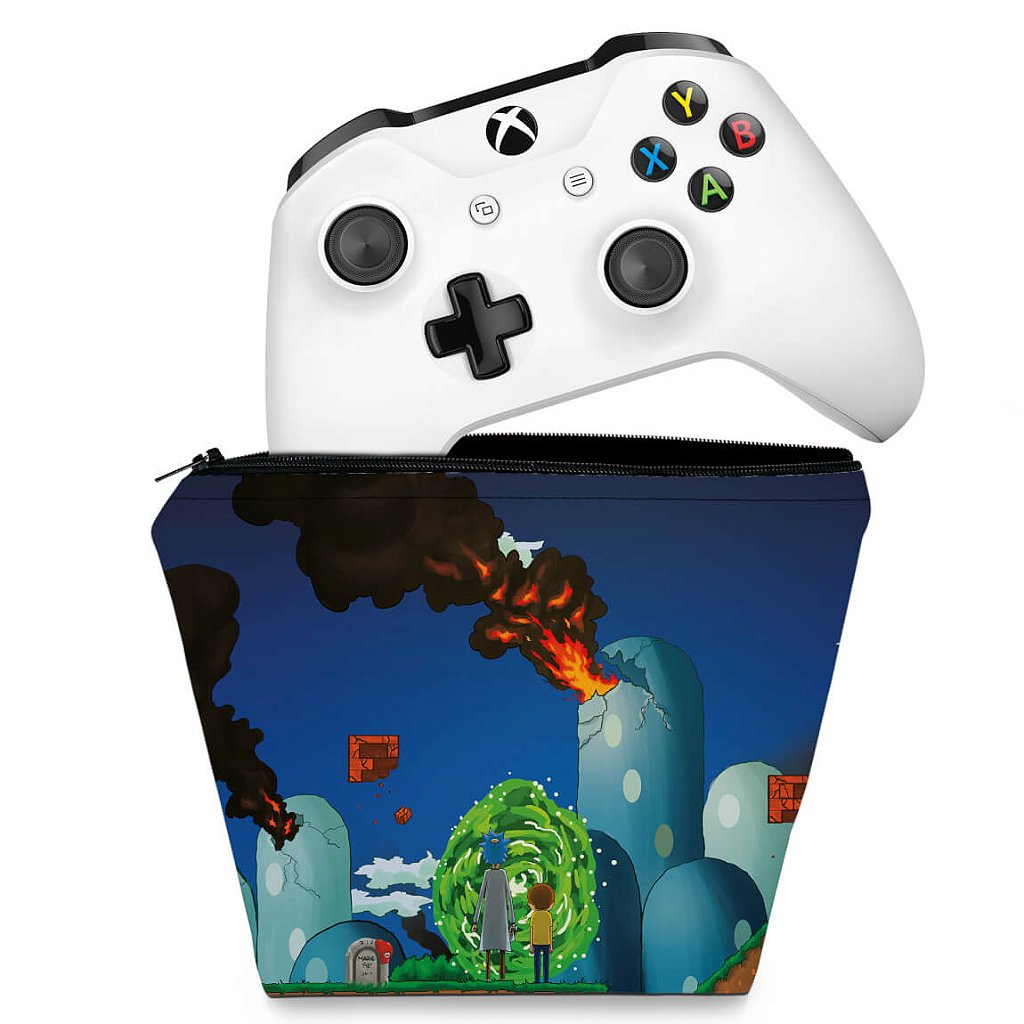 Capa Case Xbox One Controle - Rick And Morty Mario