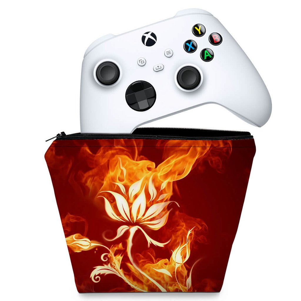 Capa Case Xbox Series S X Controle - Fire Flower