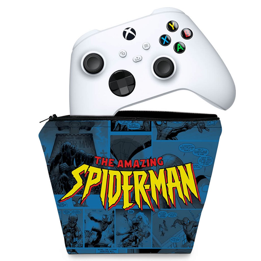 Capa Case Xbox Series S X Controle - Homem-Aranha Spider-Man Comics