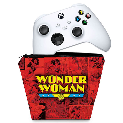 Capa Case Xbox Series S X Controle - Mulher Maravilha Comics