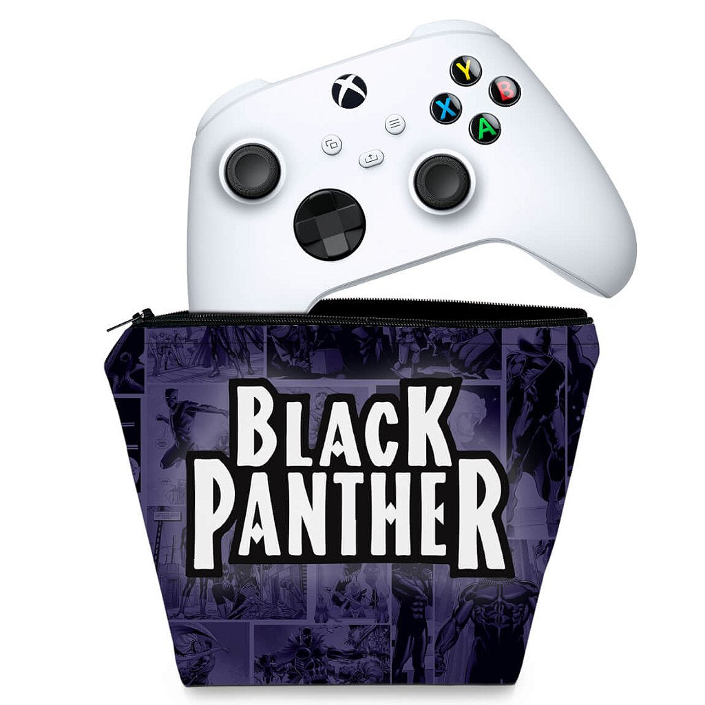Capa Case Xbox Series S X Controle - Pantera Negra Comics