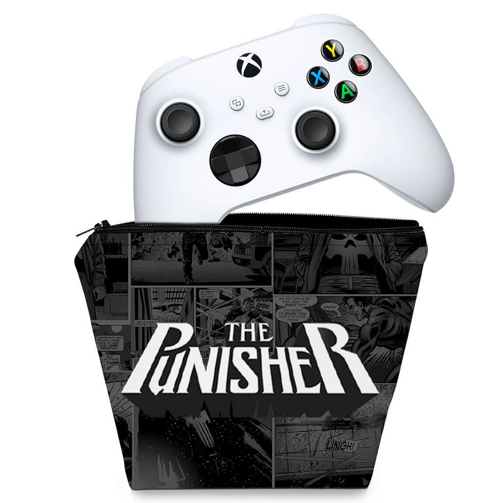 Capa Case Xbox Series S X Controle - The Punisher Justiceiro Comics