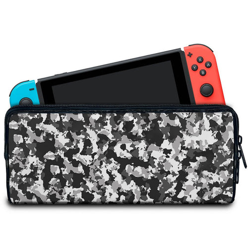 Case Nintendo Switch 1 Bolsa Estojo - Camuflada Cinza