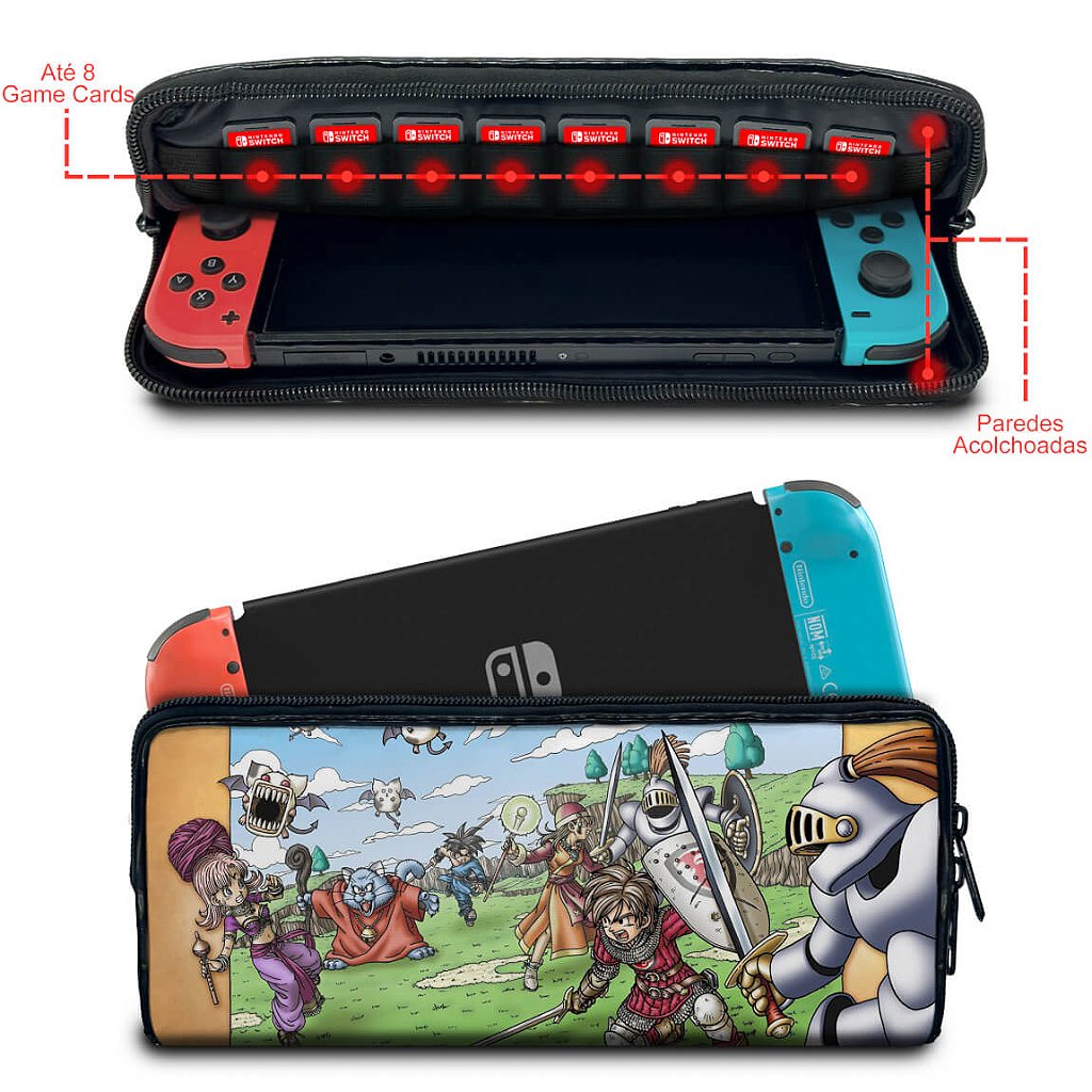 Case Nintendo Switch 1 Bolsa Estojo - Dragon Quest - Pop Arte Skins - foto 2