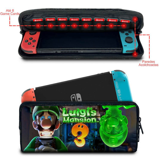 Case Nintendo Switch Bolsa Estojo - Luigi's Mansion 3