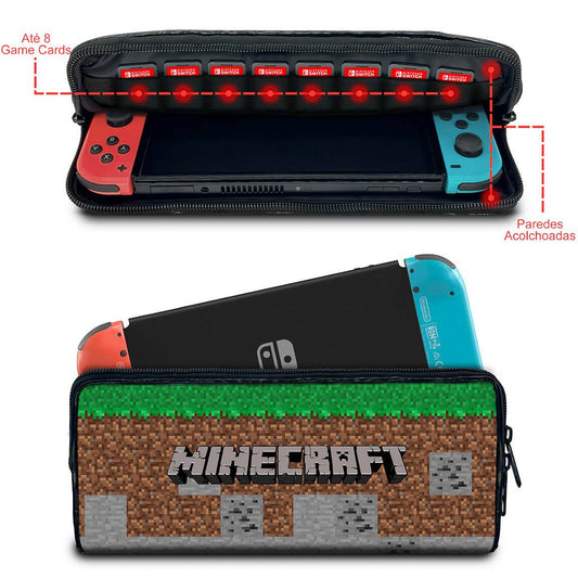 Case Nintendo Switch Bolsa Estojo - Minecraft