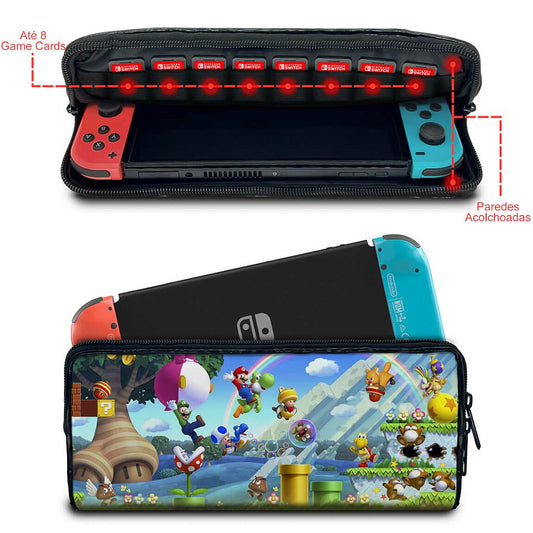 Case Nintendo Switch Bolsa Estojo - New Super Mario Bros. U