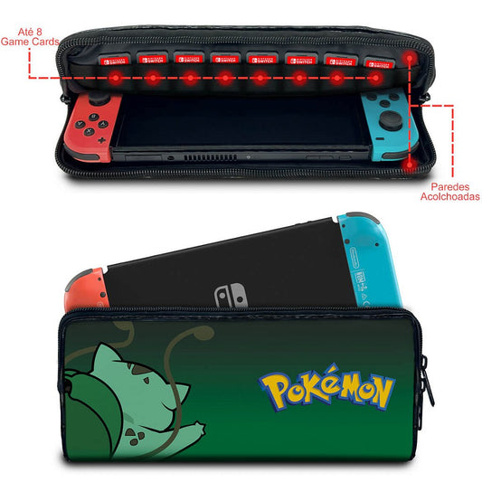 Case Nintendo Switch Bolsa Estojo - Pokémon Bulbasaur