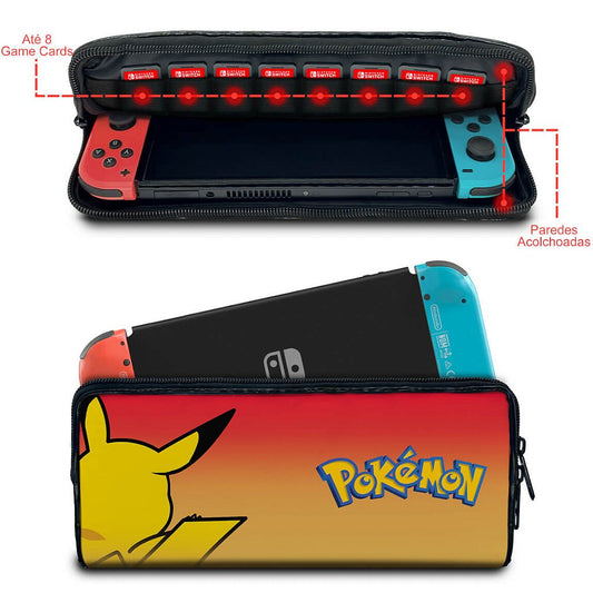 Case Nintendo Switch Bolsa Estojo - Pokémon: Pikachu
