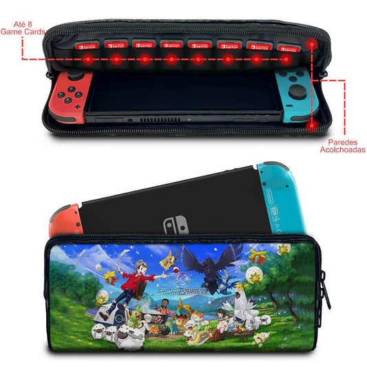 Case Nintendo Switch Bolsa Estojo - Pokémon Sword And Shield