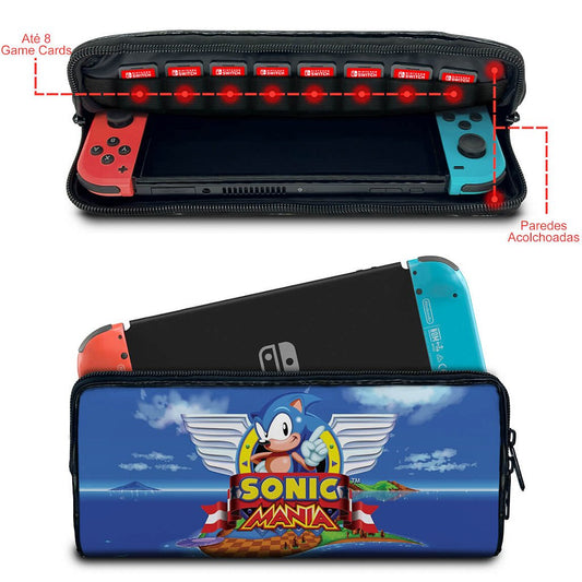 Case Nintendo Switch Bolsa Estojo - Sonic Mania
