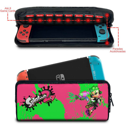 Case Nintendo Switch Bolsa Estojo - Splatoon 2