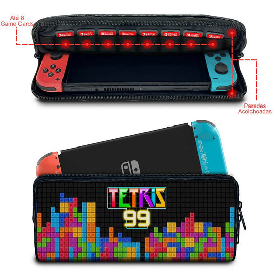 Case Nintendo Switch Bolsa Estojo - Tetris 99