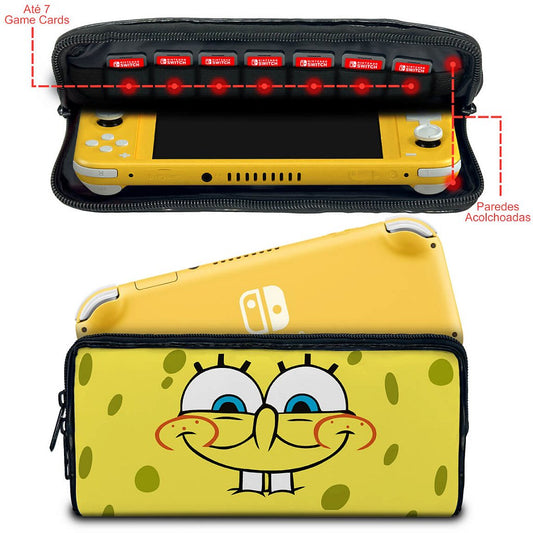 Case Nintendo Switch Lite Bolsa Estojo - Bob Esponja