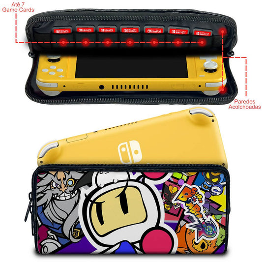 Case Nintendo Switch Lite Bolsa Estojo - Bomberman