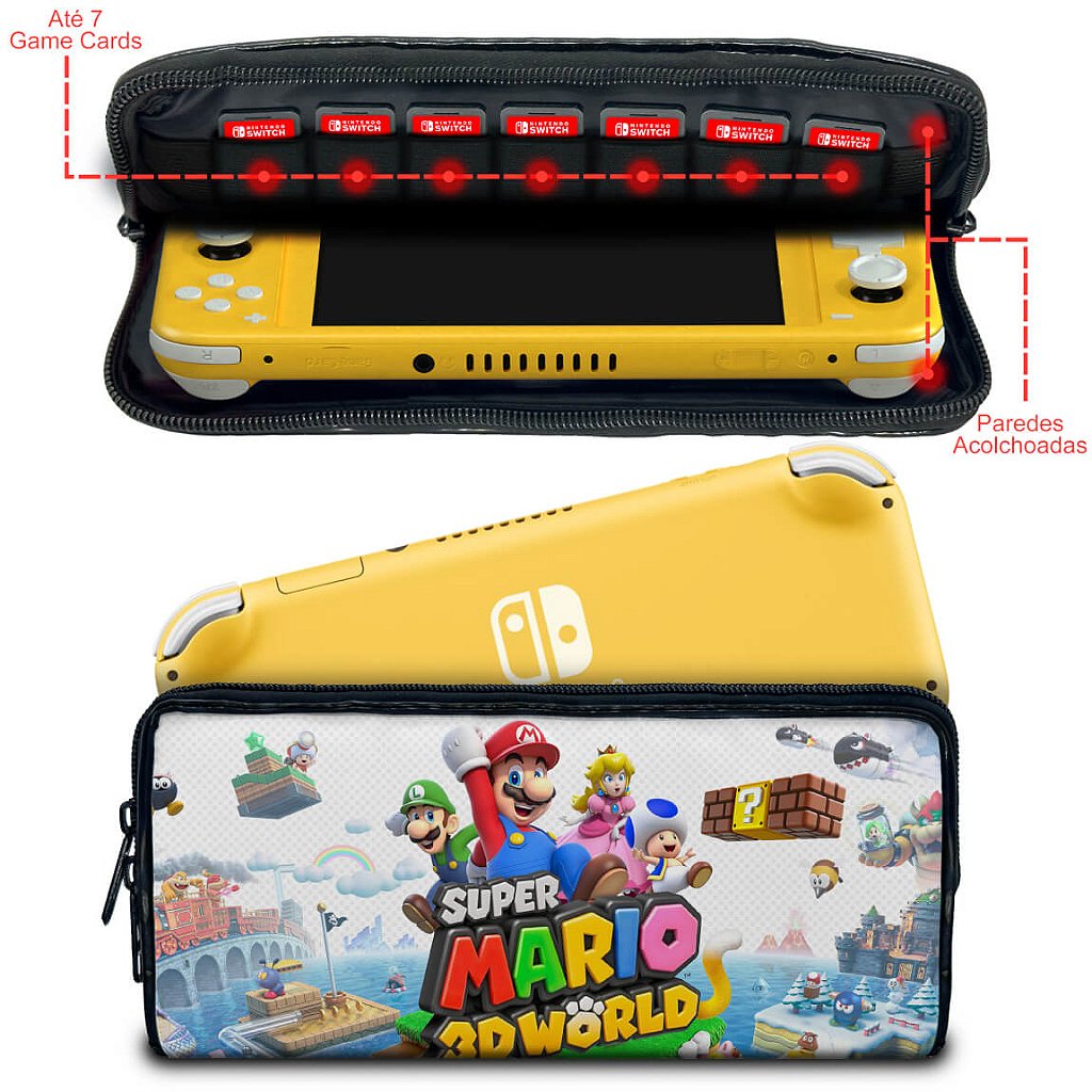 Case Nintendo Switch 1 Lite Bolsa Estojo - Bowser s Fury - Pop Arte Skins - foto 2