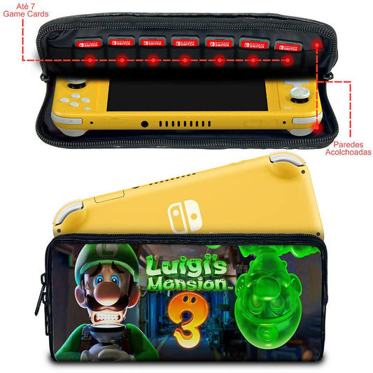 Case Nintendo Switch Lite Bolsa Estojo - Luigi's Mansion 3