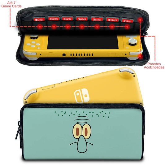 Case Nintendo Switch Lite Bolsa Estojo - Lula Molusco