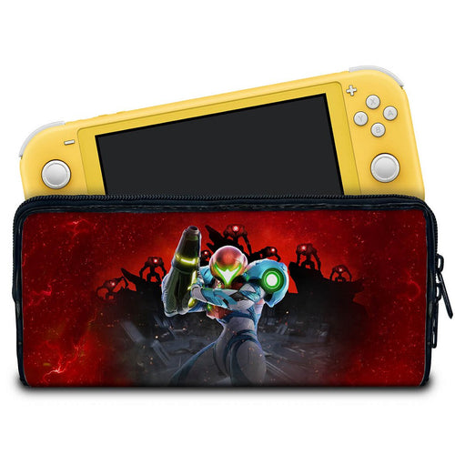 Case Nintendo Switch 1 Lite Bolsa Estojo - Metroid Dread