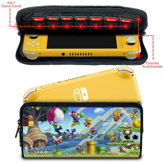Case Nintendo Switch Lite Bolsa Estojo - New Super Mario Bros. U