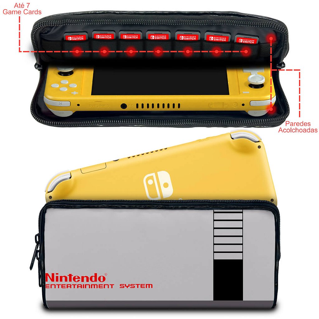 Case Nintendo Switch 1 Lite Bolsa Estojo - Nintendinho Nes - Pop Arte Skins - foto 2