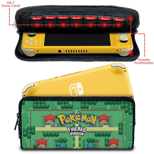 Case Nintendo Switch Lite Bolsa Estojo - Pokemon Firered