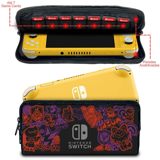 Case Nintendo Switch Lite Bolsa Estojo - Pokémon Scarlet e Violet