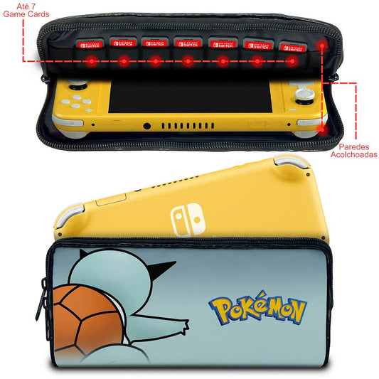 Case Nintendo Switch Lite Bolsa Estojo - Pokémon Squirtle