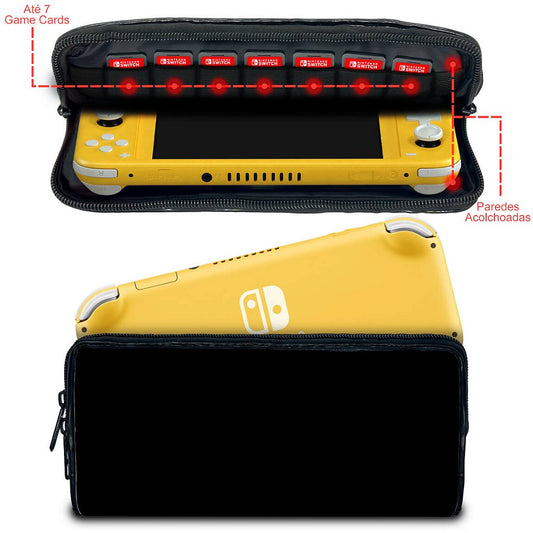 Case Nintendo Switch Lite Bolsa Estojo - Preta All Black