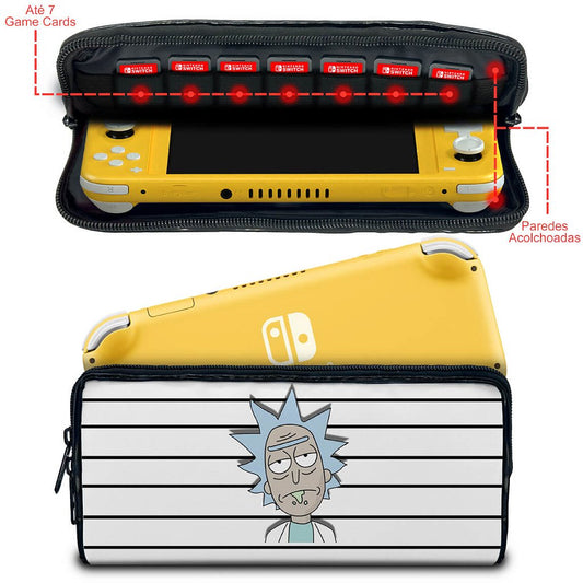 Case Nintendo Switch Lite Bolsa Estojo - Rick And Morty