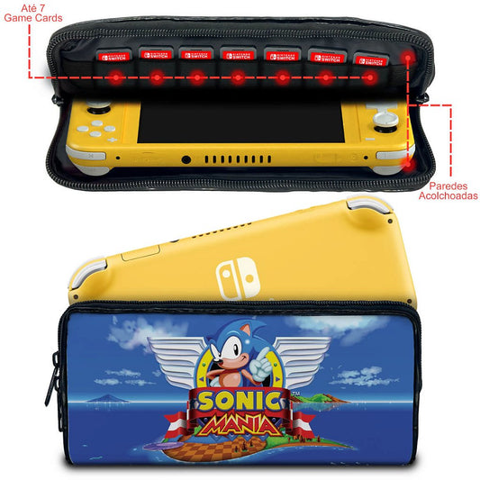 Case Nintendo Switch Lite Bolsa Estojo - Sonic Mania