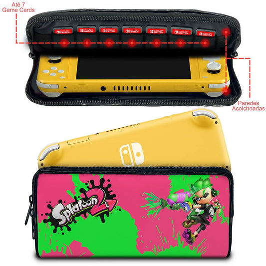 Case Nintendo Switch Lite Bolsa Estojo - Splatoon 2